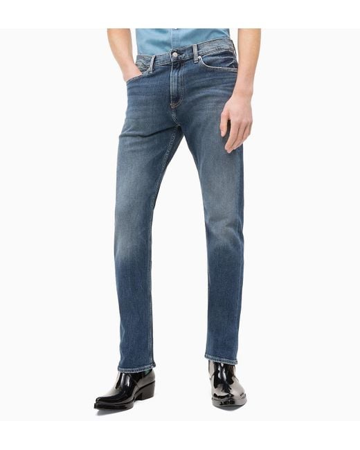 Calvin Klein Blue Ckj 035 Straight Jeans for men