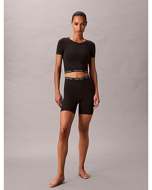 Calvin Klein Black Shapewear Short Sleeve Top Icon