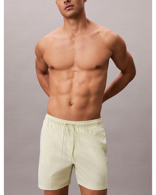 Calvin Klein Yellow Core Solid Swim Shorts for men
