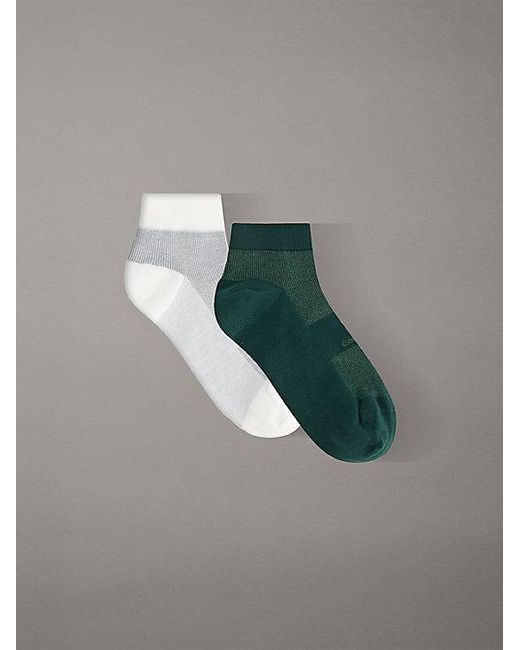 Calvin Klein Gray 2 Pack Moisture-Wicking Ankle Socks for men