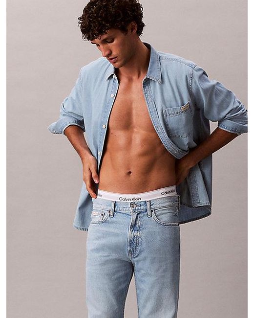 Calvin Klein Blue Jeans Standard Straight Jeans for men