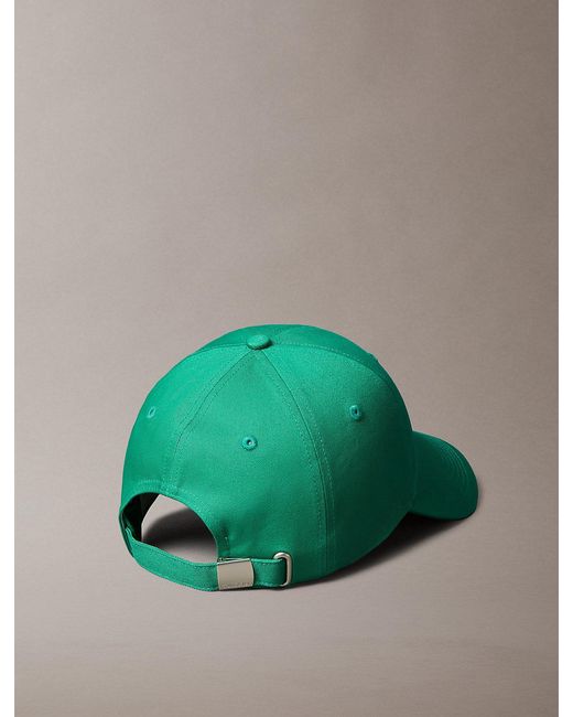 Calvin Klein Green Cotton Twill Adjustable Cap