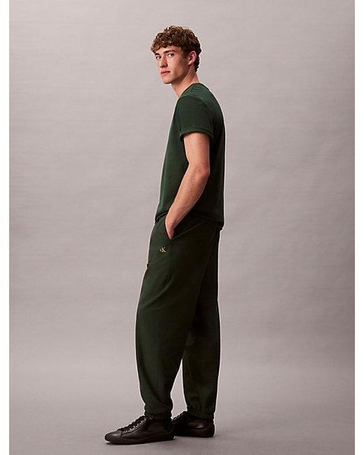 Calvin Klein Black Jeans Premium Cotton Terry Joggers for men