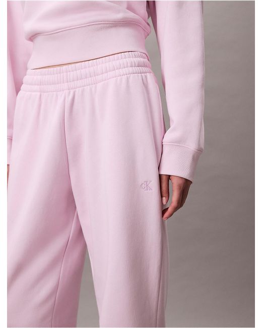Calvin Klein Pink Calvin Klein Archive Logo Fleece Joggers