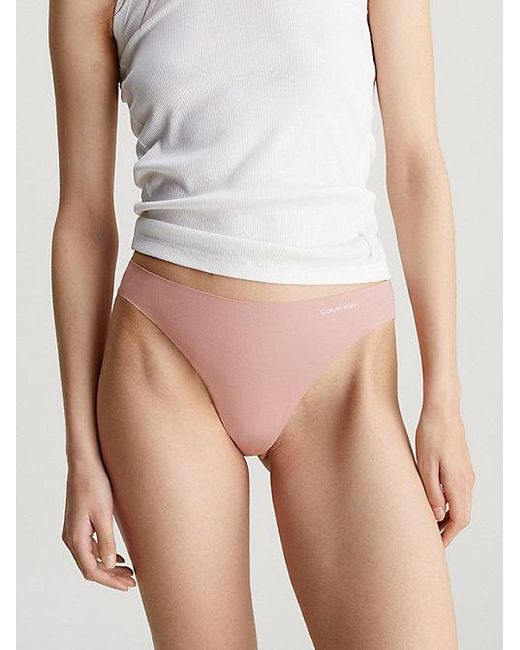 Calvin Klein Pink Bikini Briefs Invisibles Cotton
