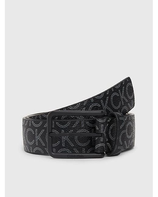 Cinturón con logo Calvin Klein de hombre de color Black