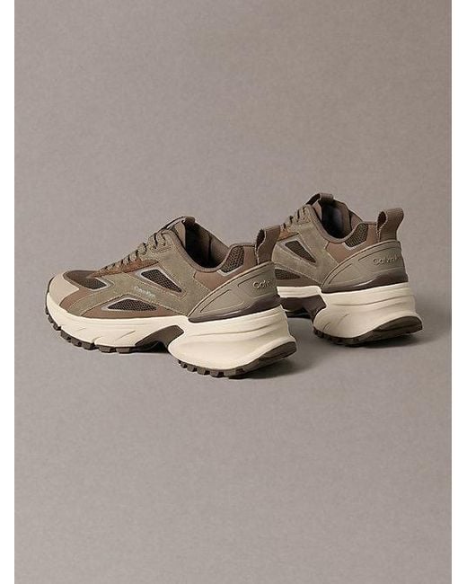 Calvin Klein Gray Knit Mesh Runner Trainers