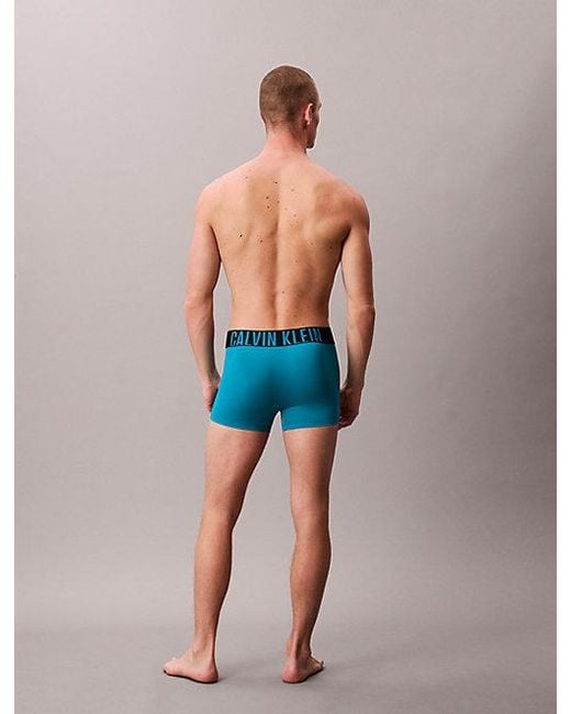 Calvin Klein Blue 3 Pack Trunks Intense Power Micro for men