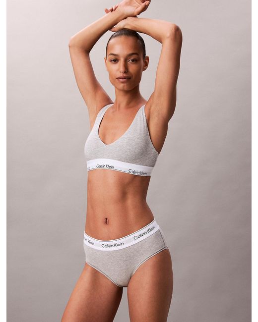 Calvin Klein White Unlined Triangle Bralette