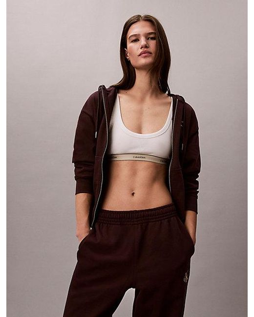 Calvin Klein Multicolor Jeans Relaxed Monogram Zip Hoodie