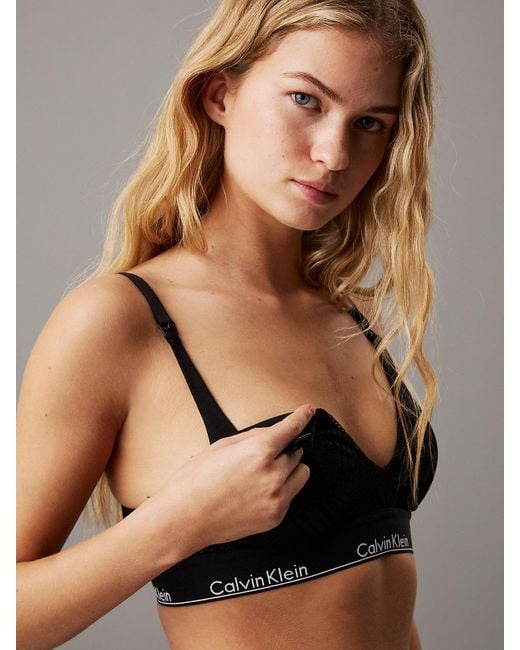 Calvin Klein Black Lace Maternity Bra