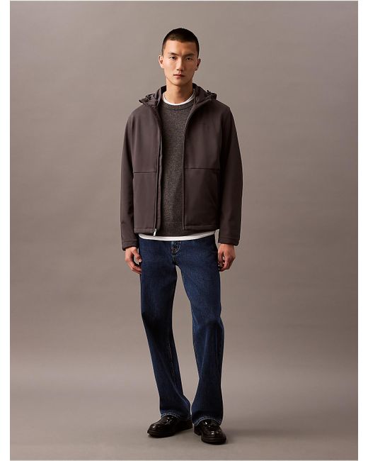 Calvin Klein Gray Lined Soft Shell Jacket for men