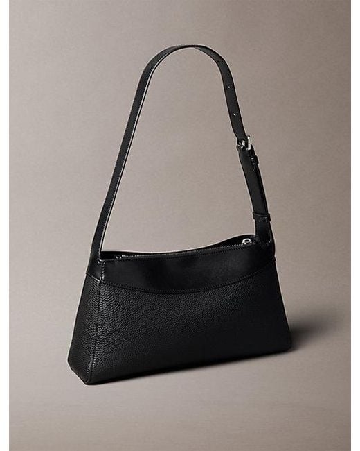 Calvin Klein Black Signature Turn Lock Shoulder Bag