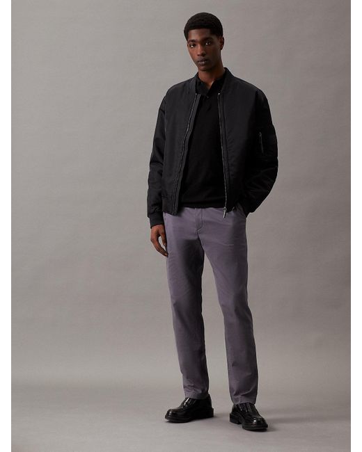 Pantalon chino slim Calvin Klein pour homme en coloris Black