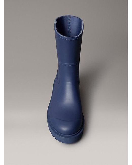 Calvin Klein Blue Wasserdichte Regenstiefel Mit Flexibler Profilsohle
