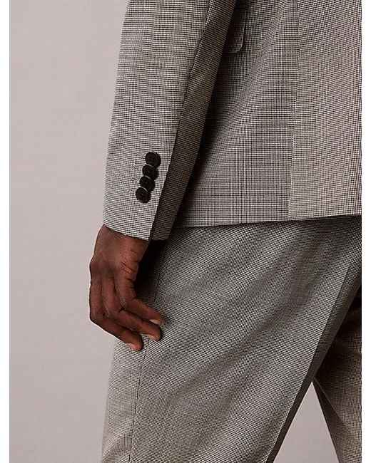 Calvin Klein Gray Houndstooth Slim Blazer for men