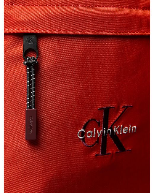Calvin Klein Red Nylon Monogram Logo Flatpack for men