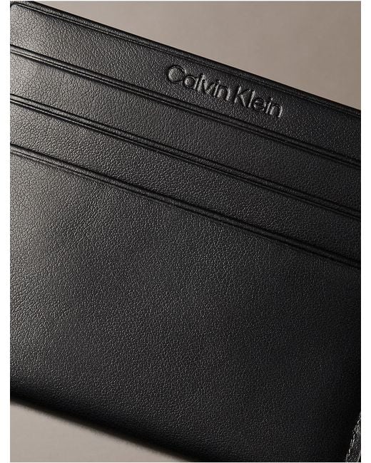 Calvin Klein Black Hardware Monogram Card Case
