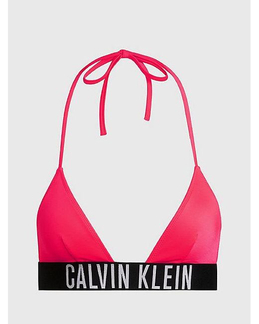 Parte de arriba de microbikini de triángulo - Intense Power Calvin Klein de color Red