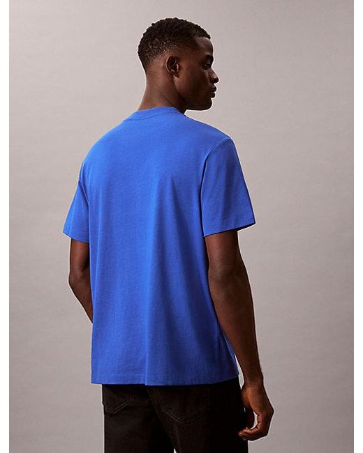 Calvin Klein Blue Jeans Monogram Logo T-Shirt for men
