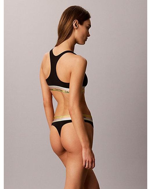 Calvin Klein Ongevoerde Bralette in het Brown