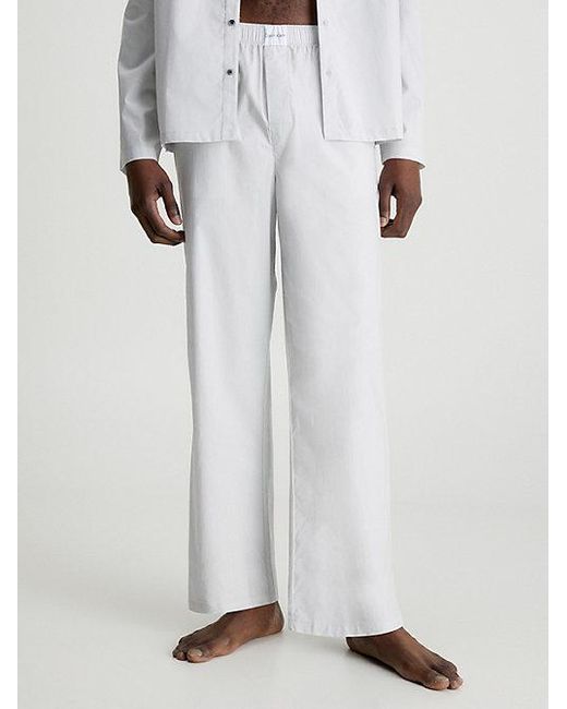 bijgeloof Moedig nadering Calvin Klein Pyjamabroek - Pure Cotton in het Wit voor heren | Lyst NL