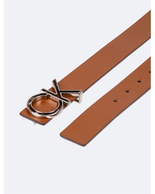 Calvin Klein White Ck Monogram Buckle Belt for men