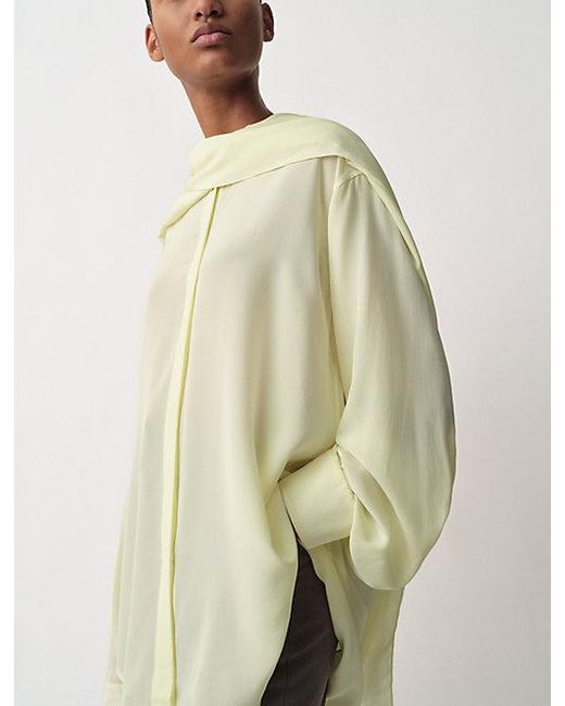 Calvin Klein Green Kiki Draped Shirt