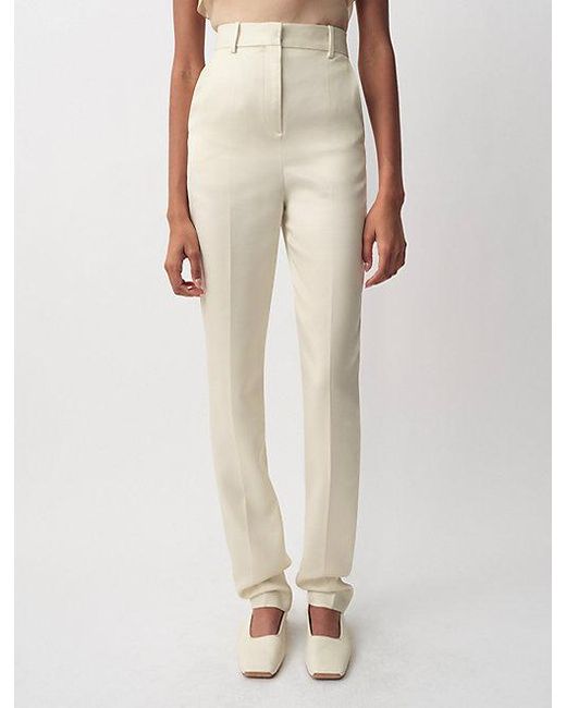 Calvin Klein White Lucia Slim Trousers
