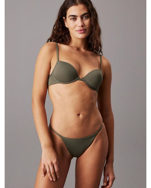 Calvin Klein Brown Push Up Bikini Top
