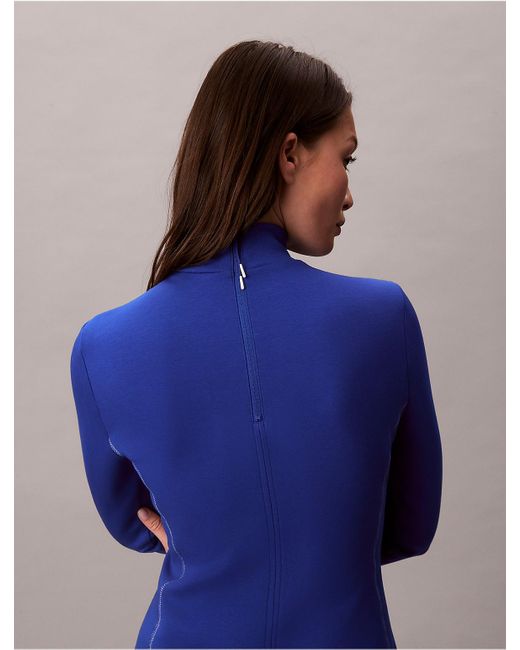 Calvin Klein Blue Calvin Klein Smooth Slim Mini Dress