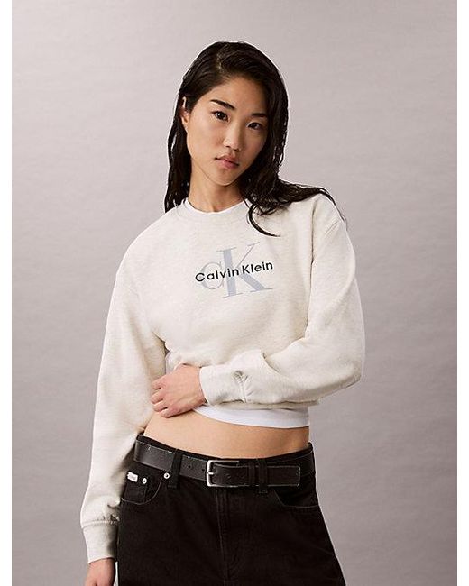 Calvin Klein Multicolor Jeans Monologo French Terry Relaxed Sweatshirt