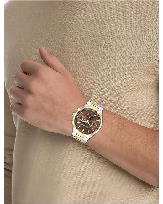 Calvin Klein Metallic Multifunction H-Link Bracelet Watch for men