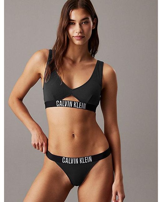 Calvin Klein Brown Bralette Bikini Top Intense Power