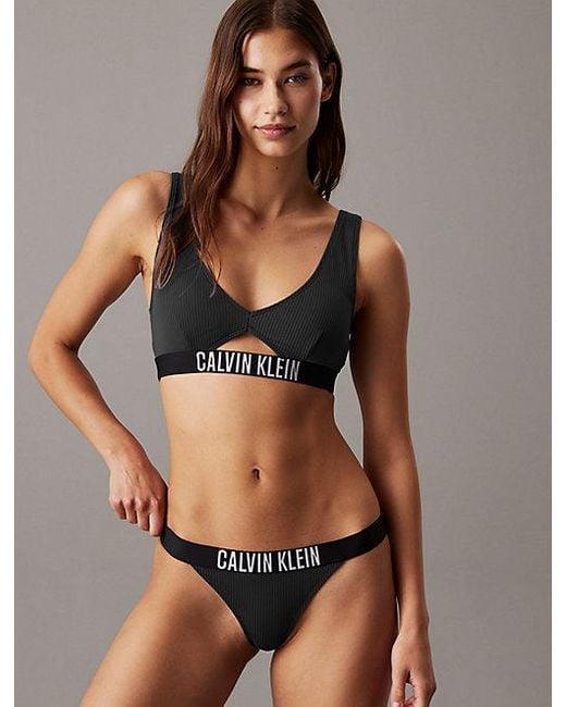 Calvin Klein Bralette Bikinitop in het Brown