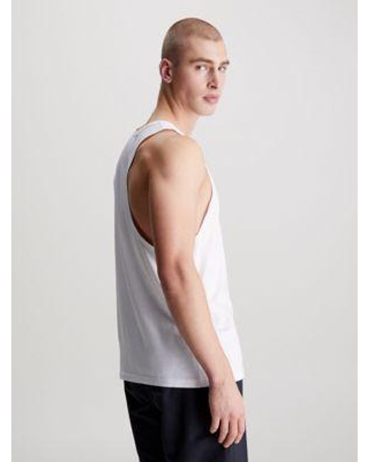 Camiseta de tirantes de playa - Intense Power Calvin Klein de hombre de color White