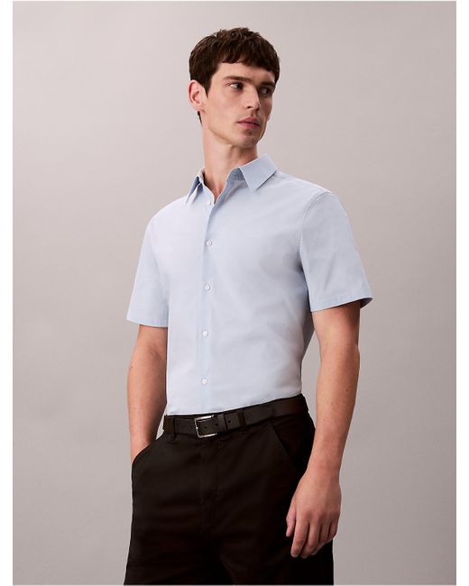 Calvin Klein Multicolor Cotton Stretch Slim Button-Down Shirt for men