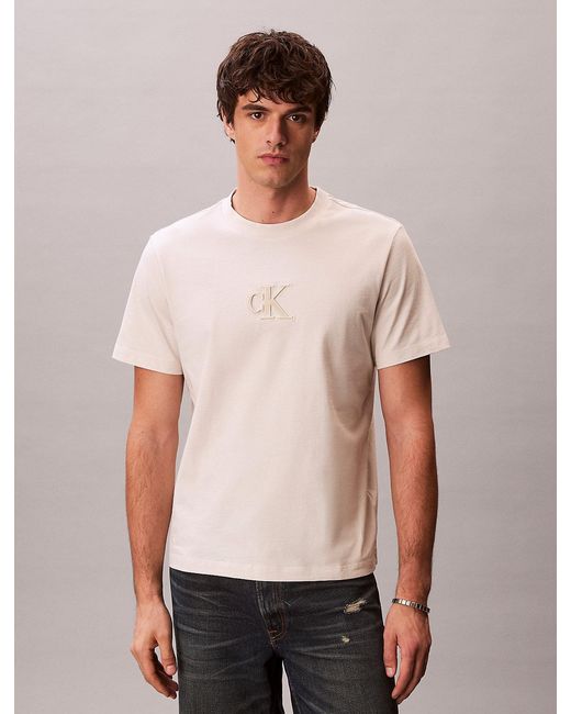 Calvin Klein Gray Monogram T-Shirt for men