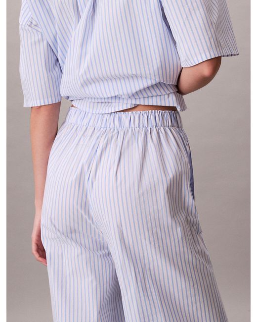 Calvin Klein Purple Cotton Poplin Pyjama Pants