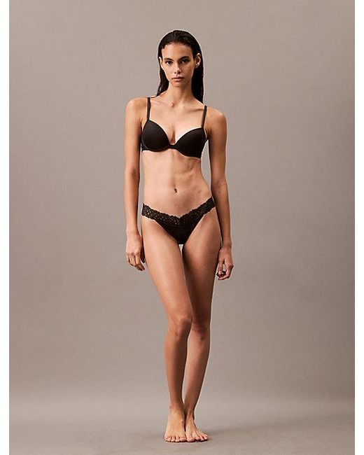 Calvin Klein Brown Attraction Push-up Plunge Bra