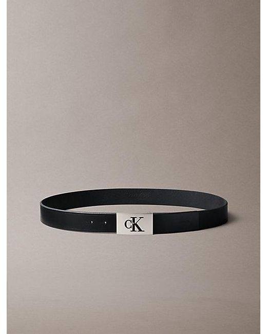 Calvin Klein Multicolor Full Grain Leather Logo Buckle Belt for men
