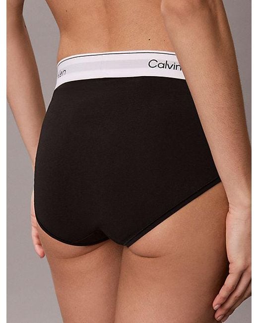 Calvin Klein Black High Waisted Hipster Panty Icon Cotton Modal