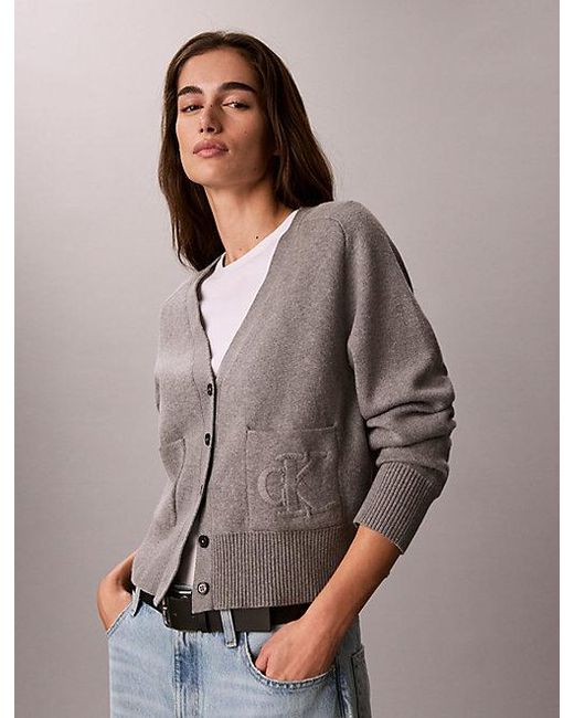Calvin Klein Multicolor Jeans Soft Knit Cotton Wool Cardigan