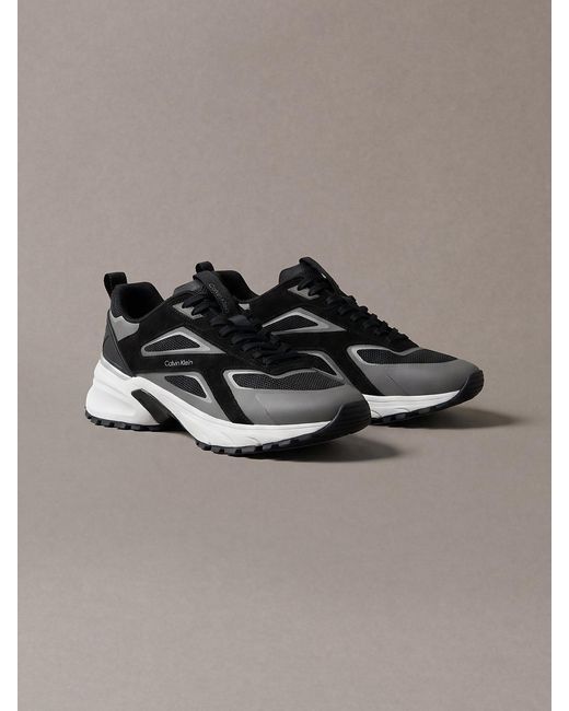 Calvin Klein Metallic Knit Mesh Runner Trainers for men