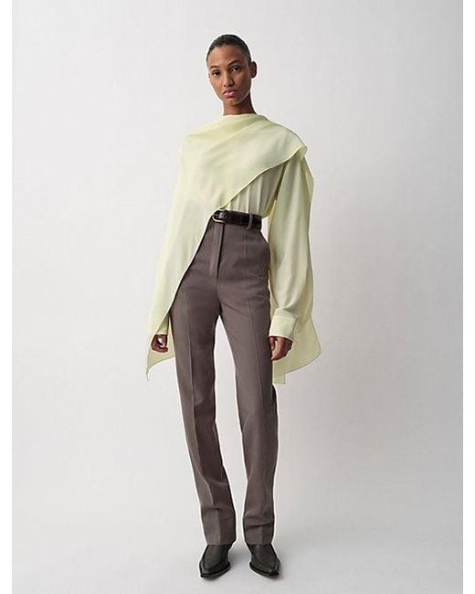 Calvin Klein Green Kiki Draped Shirt