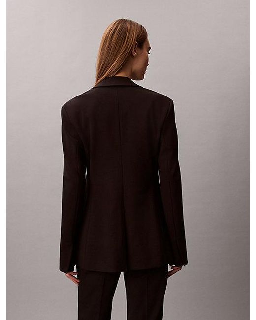 Calvin Klein Black Slim Ponte Blazer