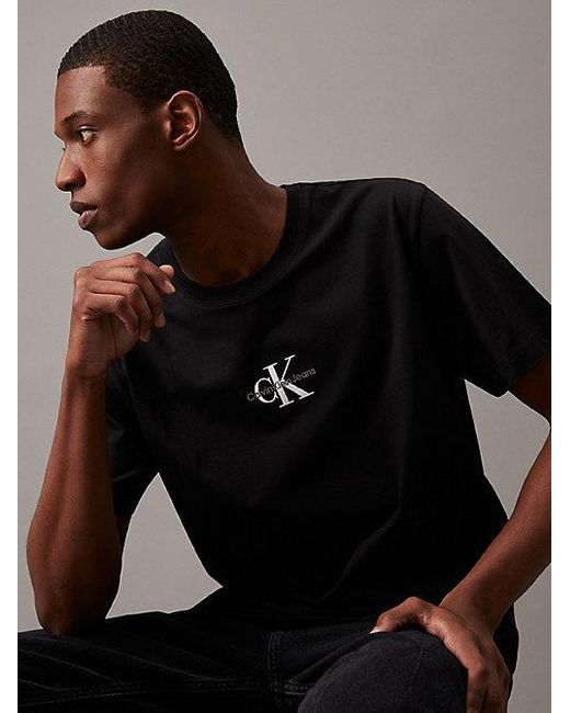 Calvin Klein Monogram T-shirt in het Black voor heren
