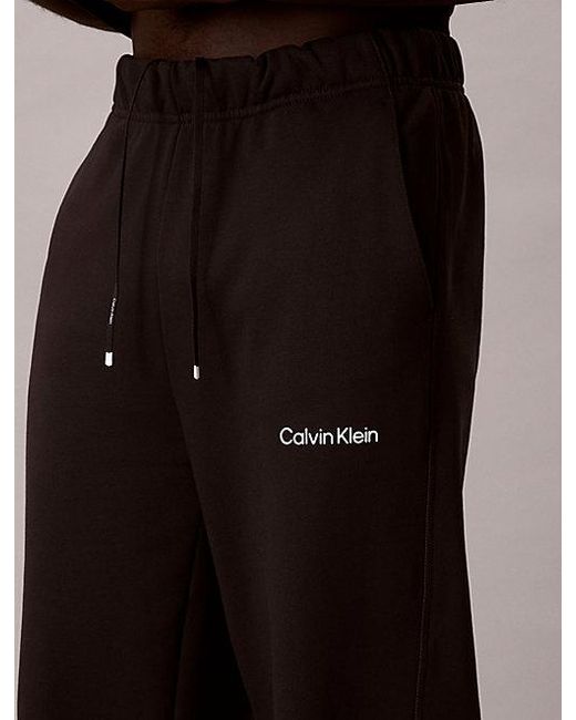 Calvin Klein Black Sport Soft Cotton French Terry Joggers for men