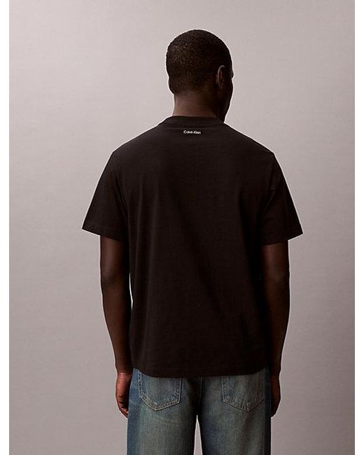 Calvin Klein Black Jeans Varsity Badge T-Shirt for men