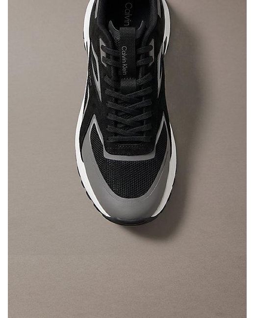 Calvin Klein Metallic Knit Mesh Runner Trainers for men